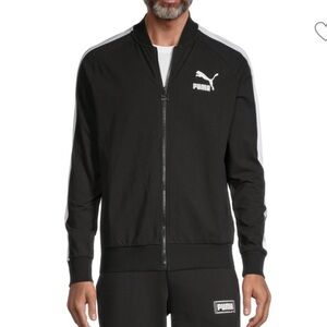 Puma Men’s Full Zip Track Athletic Jacket Black Size  Large